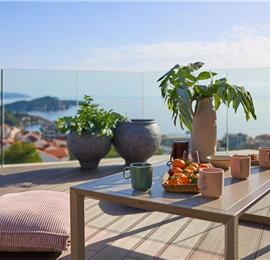 5-bedroom luxury villa with heated roof top infinity pool and stunning panoramic views of Dubrovnik City. Sleeps 10